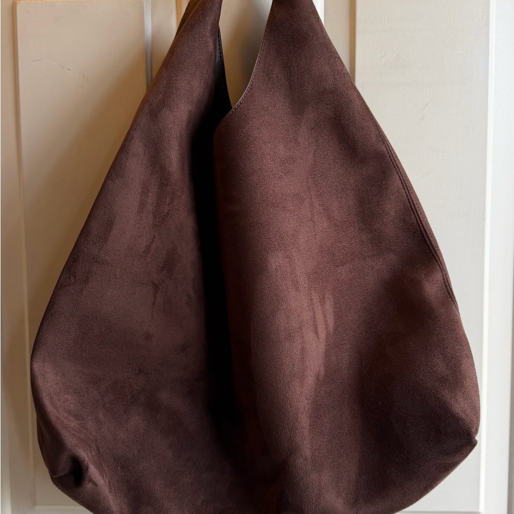 Gap Brown Vegan Suede Hobo Bag